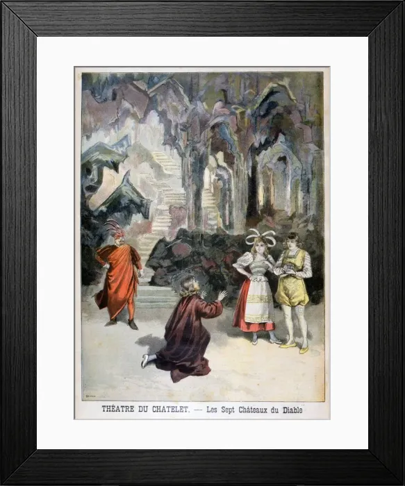 Framed Print : Performance of Les Sept Chateaux du Diable, Theatre du Chatelet, Paris, 1896. Artist: F Meaulle Framed Print : Performance of Les Sept Chateaux du Diable, Theatre du Chatelet, Paris, 1896. Artist: F Meaulle