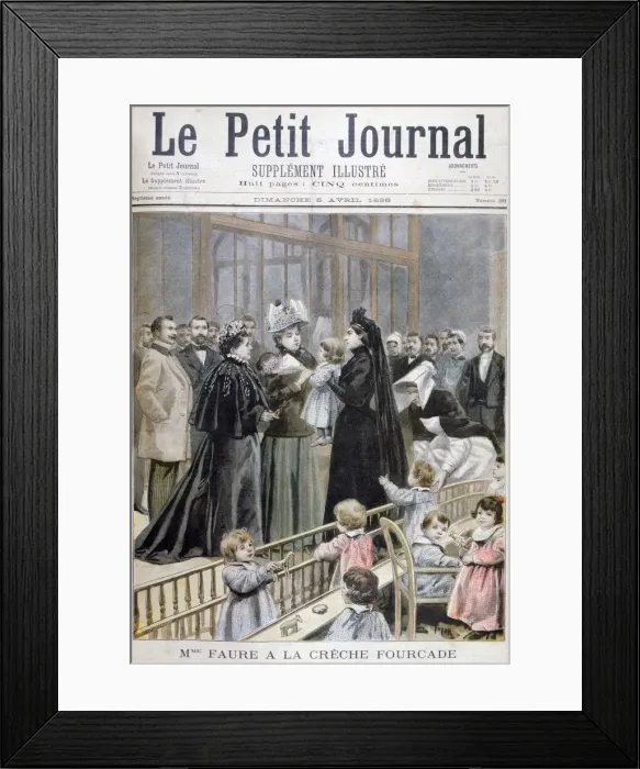 Framed Print : Madame Faure at the Fourcade Creche, France, 1896. Artist: Oswaldo Tofani Framed Print : Madame Faure at the Fourcade Creche, France, 1896. Artist: Oswaldo Tofani
