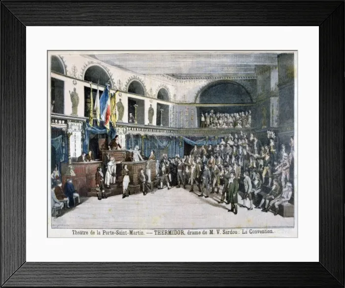 Framed Print : The Convention, scene from Thermidor, at the Theatre de la Porte Saint-Martin, Paris, 1896 Artist: F Meaulle Framed Print : The Convention, scene from Thermidor, at the Theatre de la Porte Saint-Martin, Paris, 1896 Artist: F Meaulle