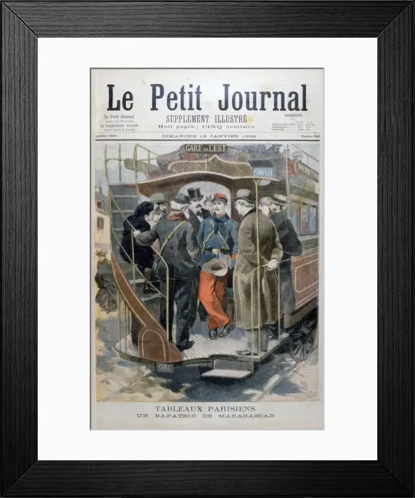 Framed Print : A French soldier back home from Madagascar, 1896 Framed Print : A French soldier back home from Madagascar, 1896