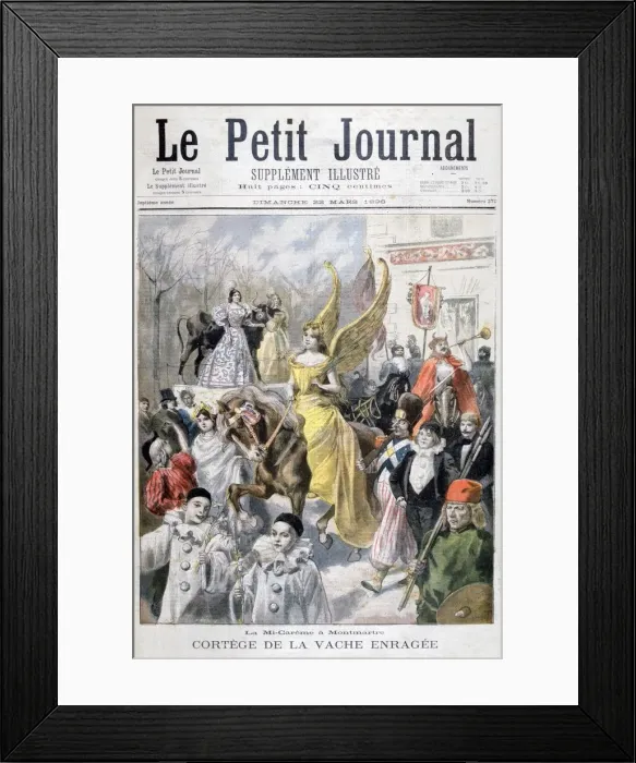 Framed Print : Mid-Lent celebrations, Paris, 1896. Artist: F Meaulle