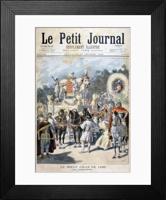 Framed Print : Fatted ox celebrations in Paris, 1896. Artist: Oswaldo Tofani Framed Print : Fatted ox celebrations in Paris, 1896. Artist: Oswaldo Tofani
