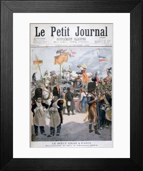 Framed Print : Fatted ox celebrations in Paris, 1896. Artist: F Meaulle