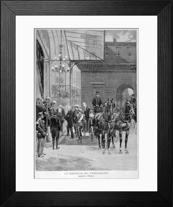 Framed Print : The return of Felix Faure, President of France, to Paris, after his visit to Russia, 1897. Artist: F Meaulle Framed Print : The return of Felix Faure, President of France, to Paris, after his visit to Russia, 1897. Artist: F Meaulle