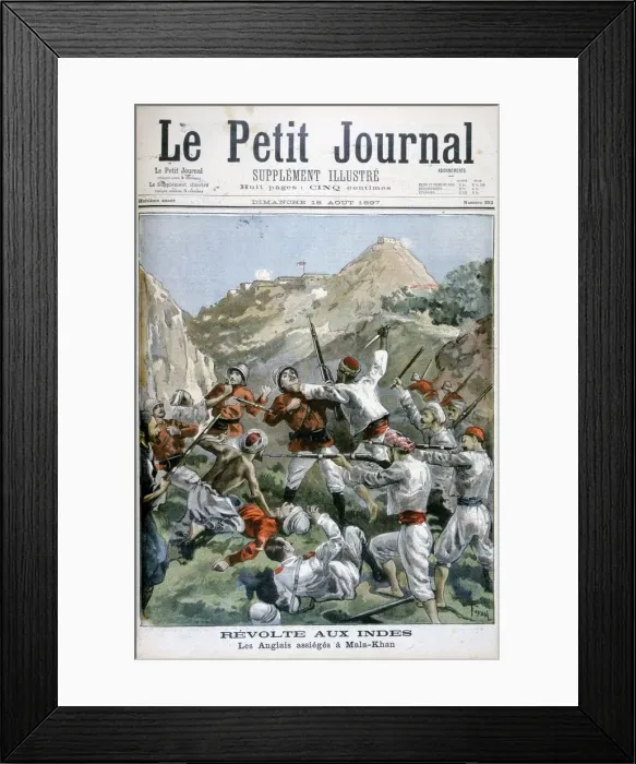 Framed Print : Revolt on the North-West Frontier, the British besieged at Malakand, India, 1897. Artist: Oswaldo Tofani