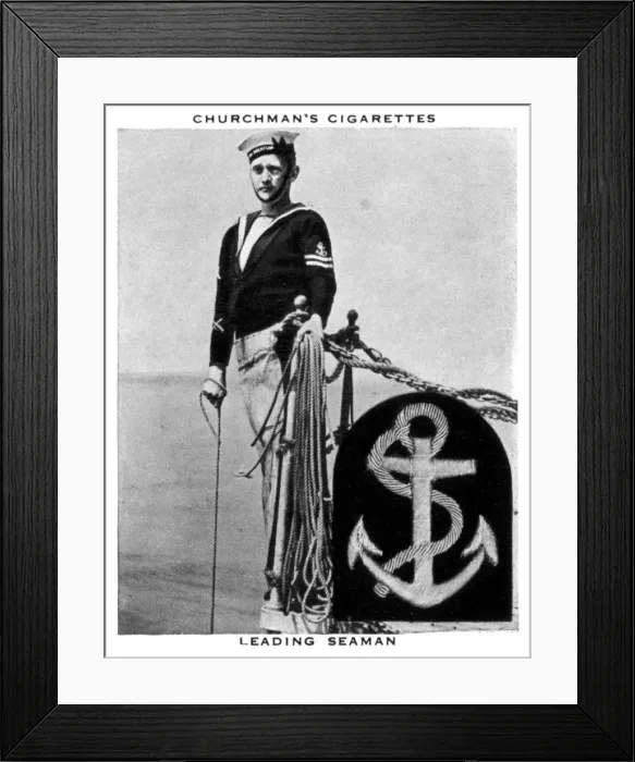 Framed Print : Leading Seaman, 1937. Artist: WA & AC Churchman Framed Print : Leading Seaman, 1937. Artist: WA & AC Churchman