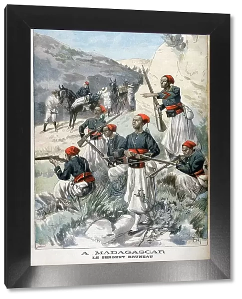 Senegalese troops, Madagascar, 1897. Artist: Oswaldo Tofani