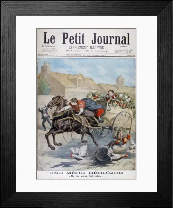 Framed Print : An heroic mother, 1897. Artist: Henri Meyer Framed Print : An heroic mother, 1897. Artist: Henri Meyer