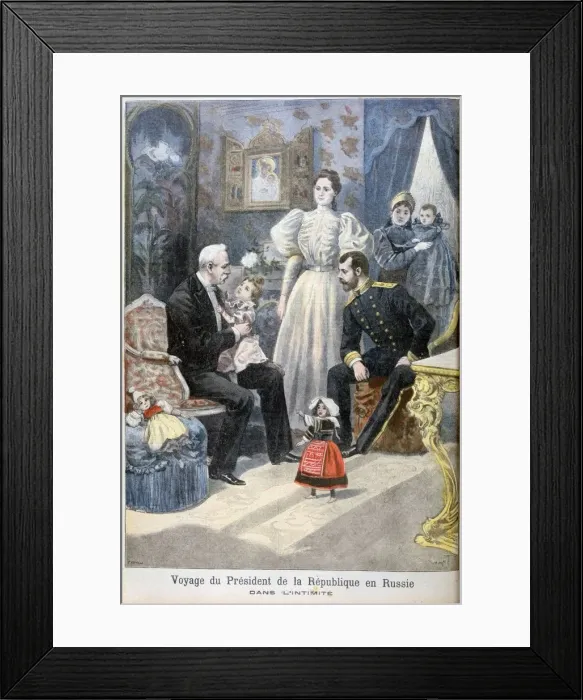 Framed Print : Tsar Nicholas II of Russia and Felix Faure, President of the French Republic, 1897. Artist: Oswaldo Tofani Framed Print : Tsar Nicholas II of Russia and Felix Faure, President of the French Republic, 1897. Artist: Oswaldo Tofani