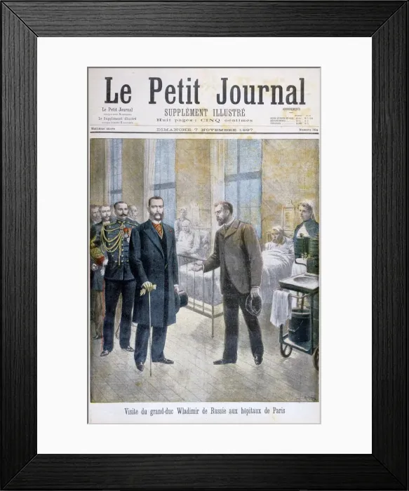 Framed Print : Grand Duke Vladimir of Russia visiting a Paris hospital, 1897 Artist: Henri Meyer Framed Print : Grand Duke Vladimir of Russia visiting a Paris hospital, 1897 Artist: Henri Meyer
