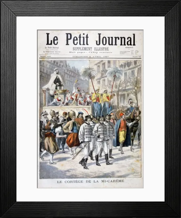 Framed Print : The procession of the mid-Lent festival, 1897. Artist: F Meaulle