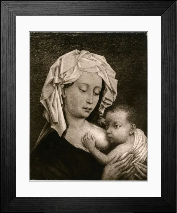Framed Print : Madonna and Child, (1927). Artist: Rogier Van der Weyden Framed Print : Madonna and Child, (1927). Artist: Rogier Van der Weyden