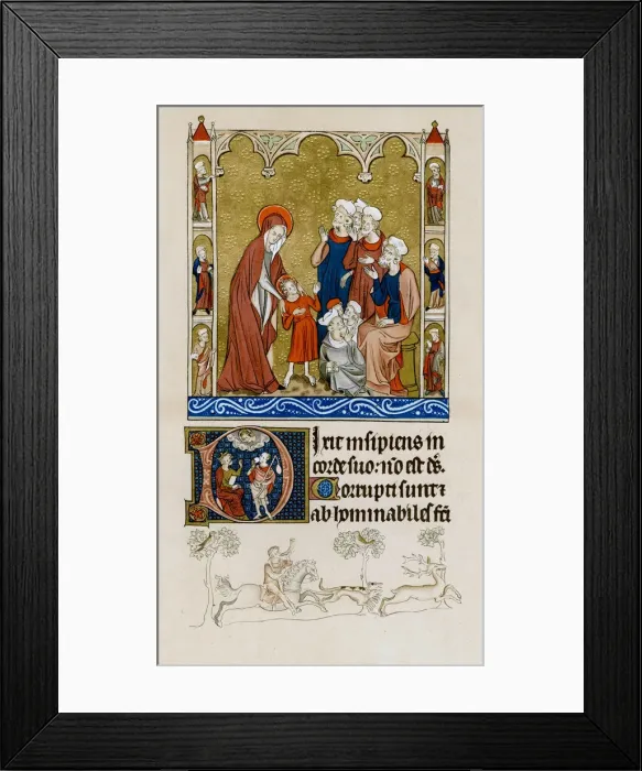Framed Print : Christ being found by his mother in the temple disputing with doctors, c1310-1320 Framed Print : Christ being found by his mother in the temple disputing with doctors, c1310-1320