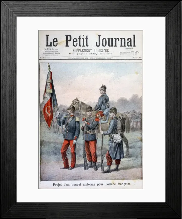 Framed Print : Proposed new uniforms of the French army, 1897. Artist: Henri Meyer Framed Print : Proposed new uniforms of the French army, 1897. Artist: Henri Meyer