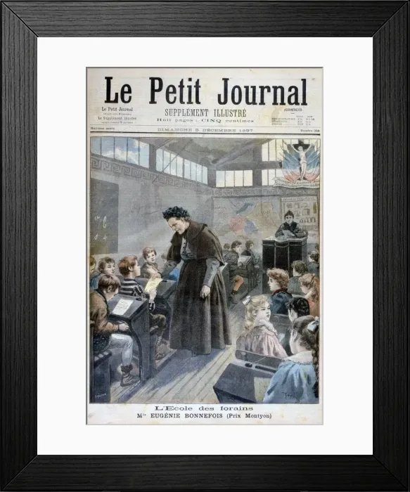 Framed Print : Mademoiselle Eugenie Bonnefois, founder of a school for children of fairground workers, 1897. Artist: F Meaulle Framed Print : Mademoiselle Eugenie Bonnefois, founder of a school for children of fairground workers, 1897. Artist: F Meaulle