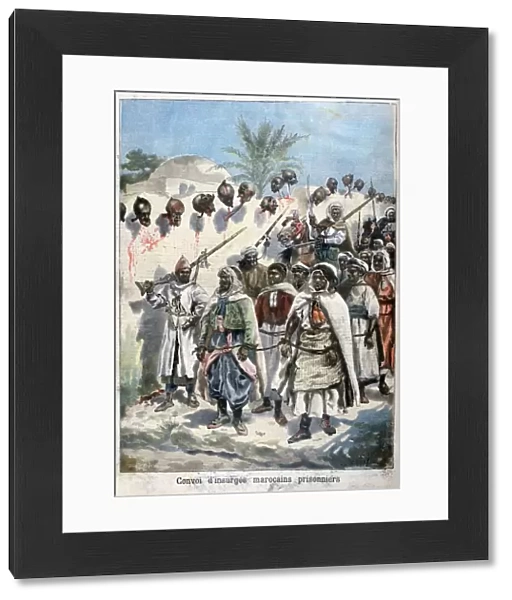 Column of insurgent Moroccans taken prisoner at Tadla by Sultan Abdul-Hafizs army, 1897. Artist: F Meaulle