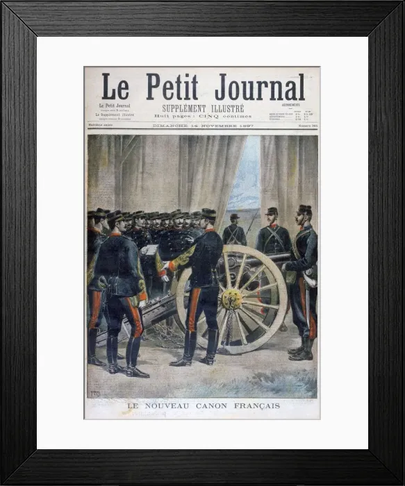 Framed Print : A new French cannon, 1897. Artist: Henri Meyer Framed Print : A new French cannon, 1897. Artist: Henri Meyer
