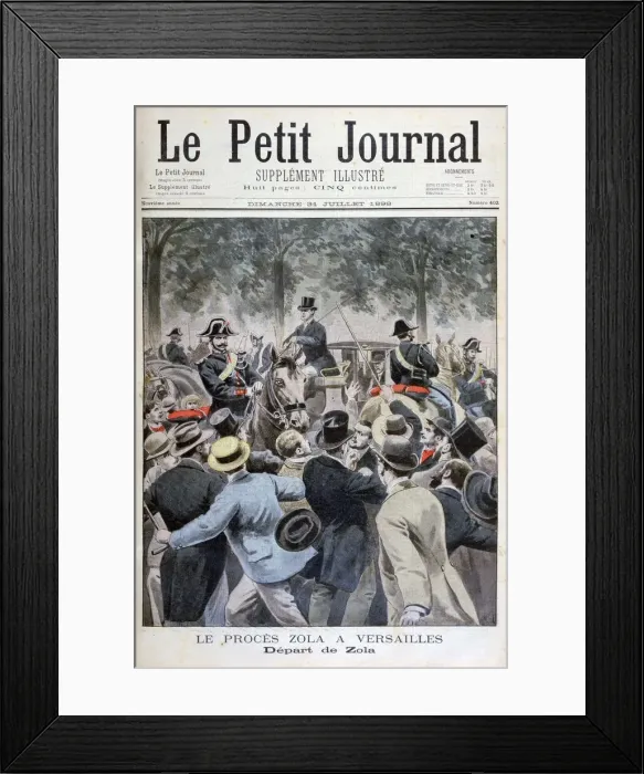 Framed Print : The depature of Emile Zola from Versailles, 1898. Artist: Henri Meyer Framed Print : The depature of Emile Zola from Versailles, 1898. Artist: Henri Meyer