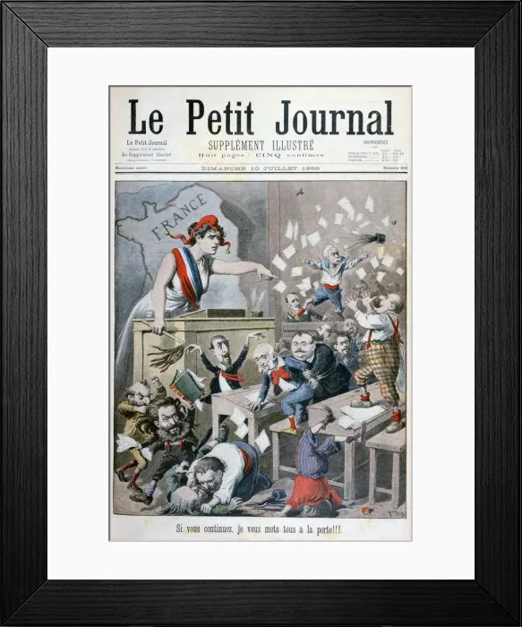 Framed Print : Caricature of the Chamber of Deputies, Paris, 1898. Artist: Henri Meyer Framed Print : Caricature of the Chamber of Deputies, Paris, 1898. Artist: Henri Meyer