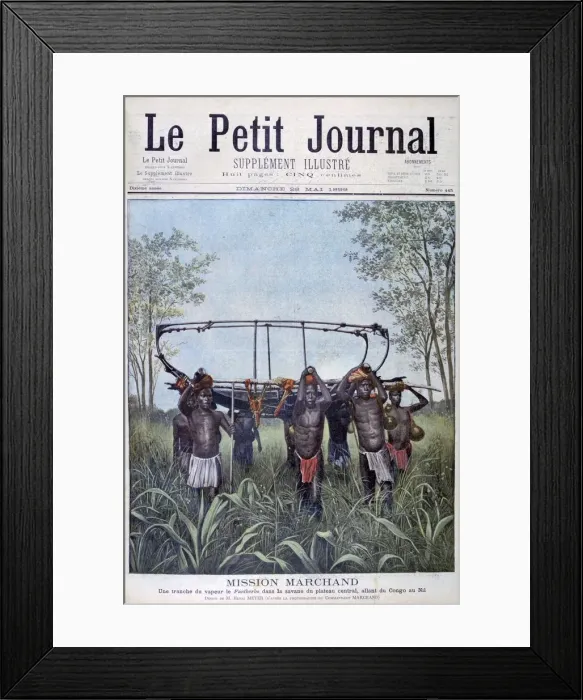 Framed Print : The Marchand Mission travelling from the Congo to the Nile, 1899. Artist: Henri Meyer Framed Print : The Marchand Mission travelling from the Congo to the Nile, 1899. Artist: Henri Meyer