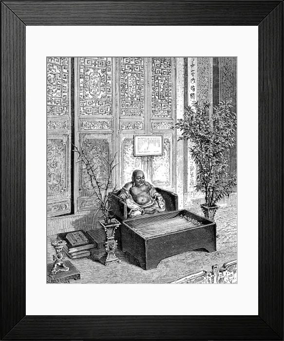 Framed Print : Domestic Altar, The Smiling Buddha, c1890 Framed Print : Domestic Altar, The Smiling Buddha, c1890