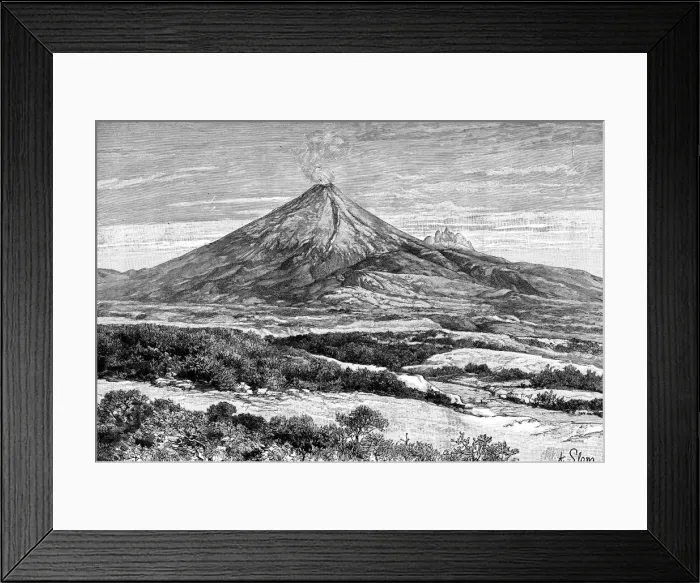 Framed Print : Cotopaxi volcano, Equador, 1895 Framed Print : Cotopaxi volcano, Equador, 1895