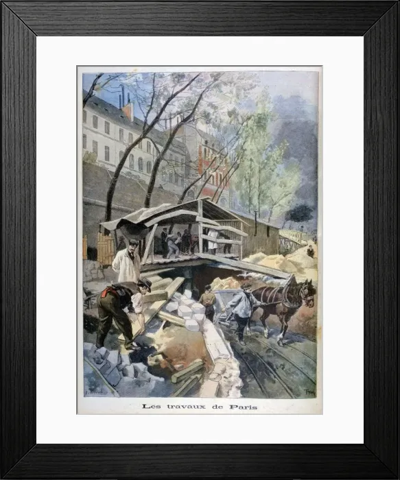 Framed Print : Labour in Paris, 1899. Artist: F Meaulle Framed Print : Labour in Paris, 1899. Artist: F Meaulle