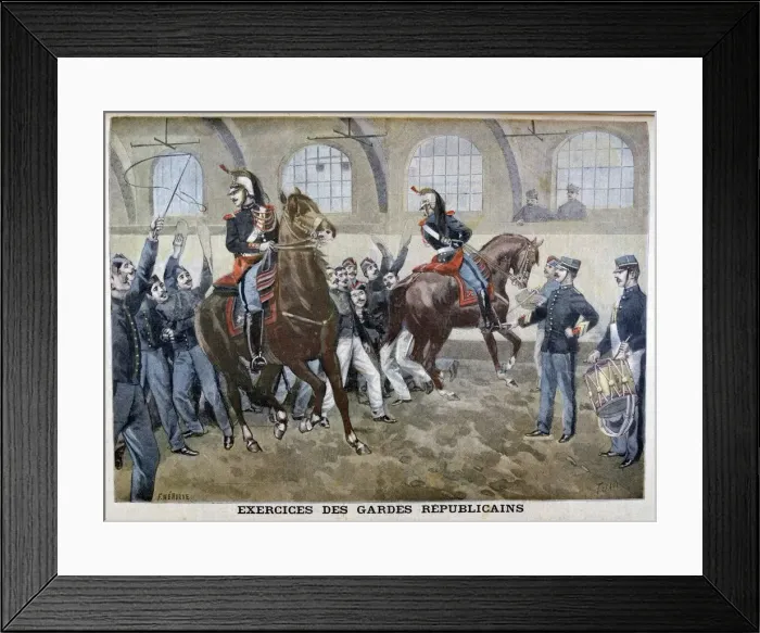Framed Print : The French Republican Guard, 1899. Artist: F Meaulle Framed Print : The French Republican Guard, 1899. Artist: F Meaulle