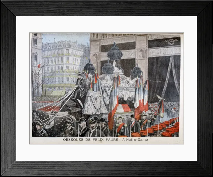 Framed Print : The funeral of President Felix Faure, on 23rd February 1899. Artist: Henri Meyer Framed Print : The funeral of President Felix Faure, on 23rd February 1899. Artist: Henri Meyer