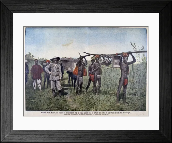 Framed Print : A Convoy on the Marchand Mission in 1898, (1899). Artist: Henri Meyer Framed Print : A Convoy on the Marchand Mission in 1898, (1899). Artist: Henri Meyer