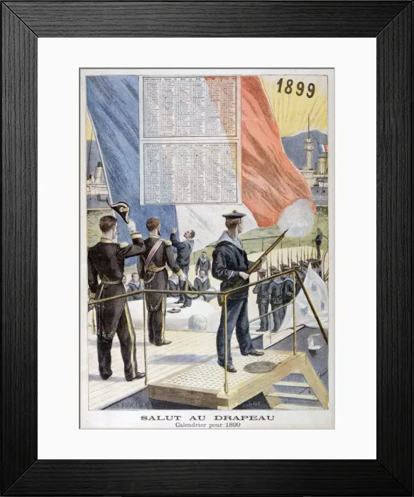 Framed Print : Calendar for 1899. Artist: F Meaulle Framed Print : Calendar for 1899. Artist: F Meaulle