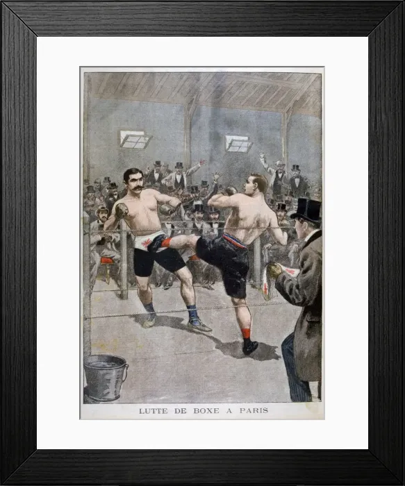 Framed Print : Boxing in Paris, 1899 Framed Print : Boxing in Paris, 1899