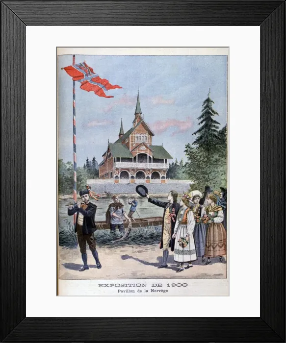 Framed Print : The Norwegian pavilion at the Universal Exhibition of 1900, Paris, 1900 Framed Print : The Norwegian pavilion at the Universal Exhibition of 1900, Paris, 1900
