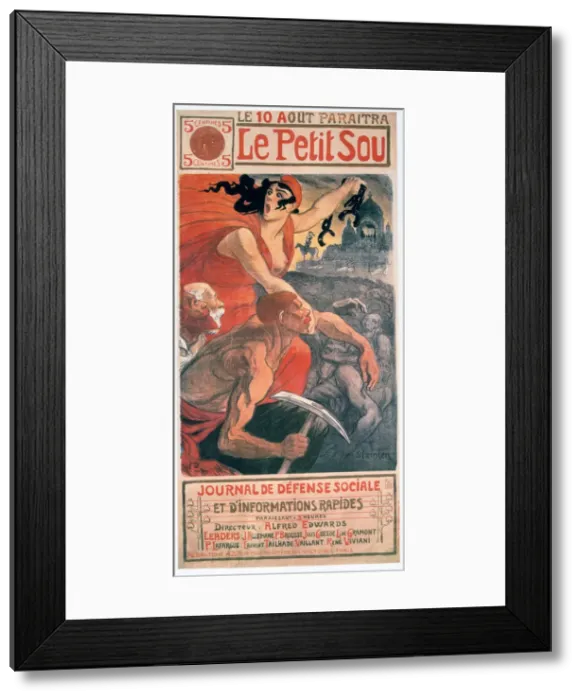 Framed Print : Le Petit Sou, socialist magazine by Theophile Steinlen, 1900. Artist: Theophile Alexandre Steinlen Framed Print : Le Petit Sou, socialist magazine by Theophile Steinlen, 1900. Artist: Theophile Alexandre Steinlen