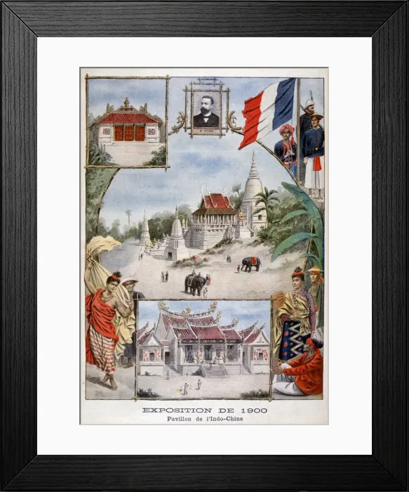 Framed Print : The Indochina pavilion at the Universal Exhibition of 1900, Paris, 1900 Framed Print : The Indochina pavilion at the Universal Exhibition of 1900, Paris, 1900