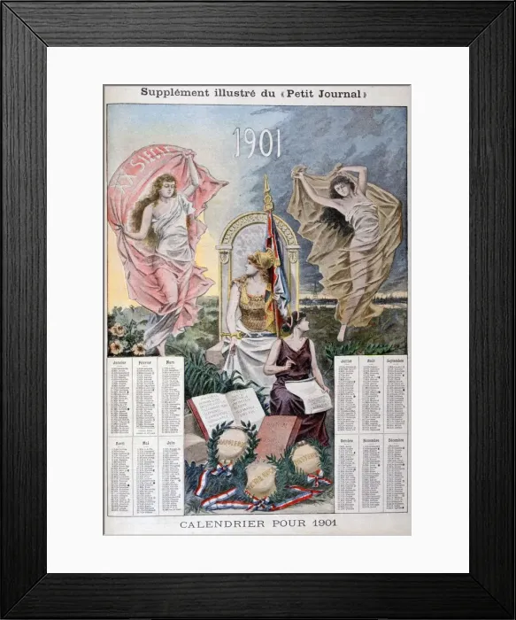Framed Print : Calendar for 1901 Framed Print : Calendar for 1901