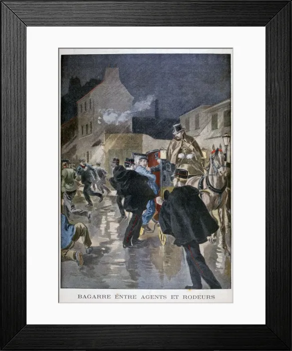Framed Print : Arrested by the police, Paris, 1900 Framed Print : Arrested by the police, Paris, 1900