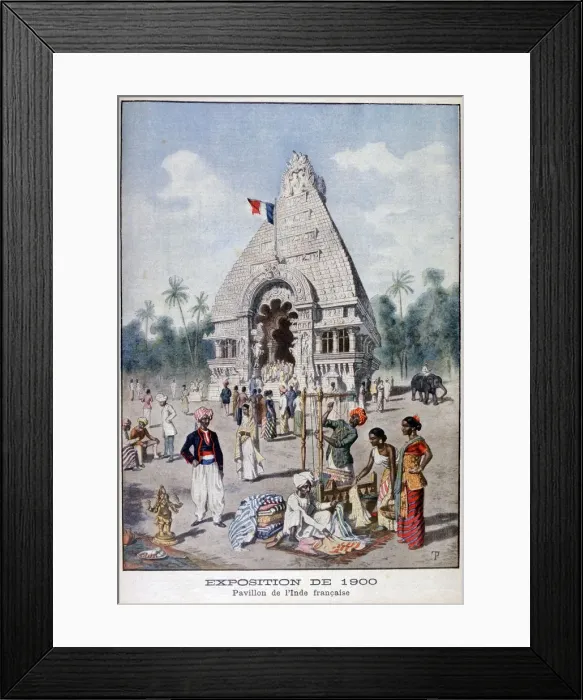 Framed Print : The French India pavilion at the Universal Exhibition of 1900, Paris, 1900 Framed Print : The French India pavilion at the Universal Exhibition of 1900, Paris, 1900
