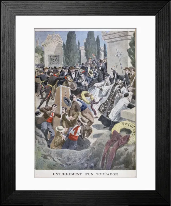 Framed Print : Burial of a toreador, Madrid, 1900 Framed Print : Burial of a toreador, Madrid, 1900