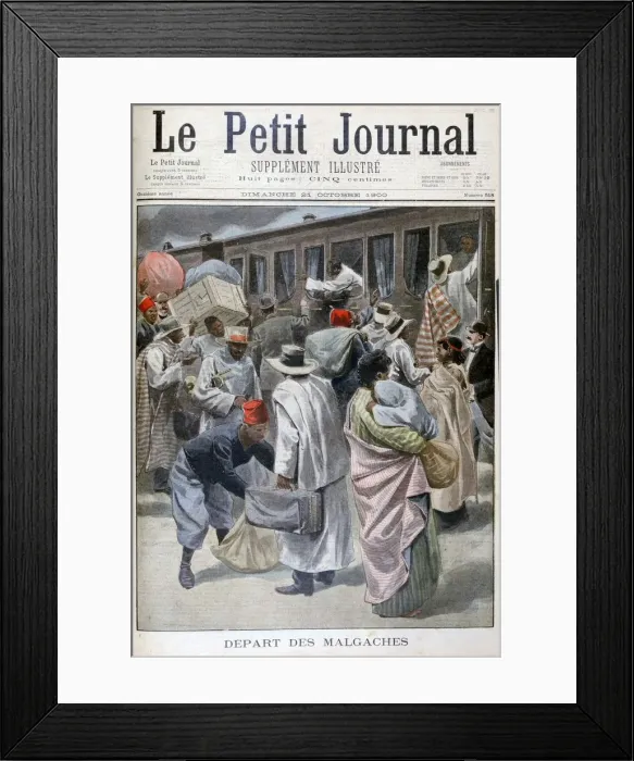 Framed Print : Departure of the Madagascans, Universal Exhibition of 1900, Paris, 1900 Framed Print : Departure of the Madagascans, Universal Exhibition of 1900, Paris, 1900