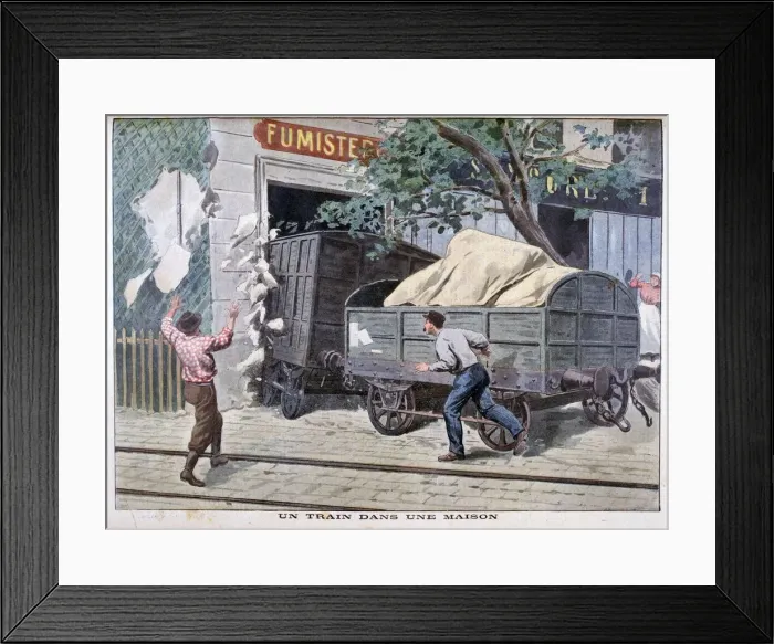Framed Print : Train crash, 1900 Framed Print : Train crash, 1900