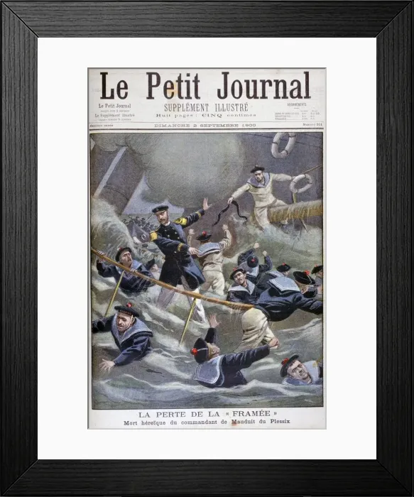 Framed Print : The loss of the French destroyer Framee, 1900 Framed Print : The loss of the French destroyer Framee, 1900