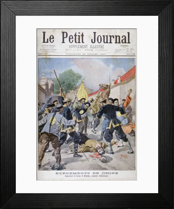 Framed Print : The murder of Baron Ketteler, German minister, China, 1900. Artist: Oswaldo Tofani Framed Print : The murder of Baron Ketteler, German minister, China, 1900. Artist: Oswaldo Tofani