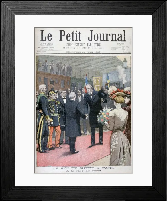 Framed Print : The visit of the king of Sweden to Paris, 1900. Artist: Eugene Damblans Framed Print : The visit of the king of Sweden to Paris, 1900. Artist: Eugene Damblans