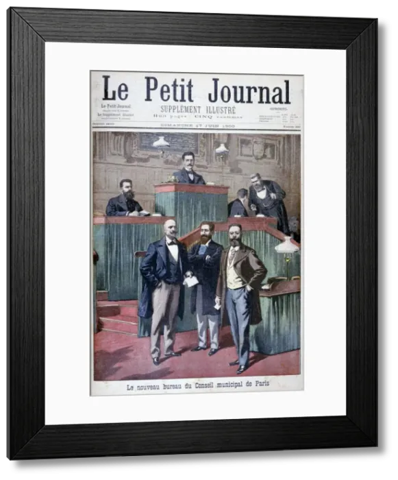 Framed Print : The new municipal council of Paris, 1900. Artist: Eugene Damblans Framed Print : The new municipal council of Paris, 1900. Artist: Eugene Damblans