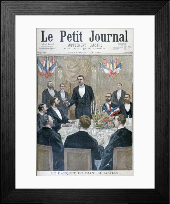 Framed Print : Banquet of french nationalist and Paul Deroulede, Saint-Sebastien, Belgium, 1900. Artist: Oswaldo Tofani Framed Print : Banquet of french nationalist and Paul Deroulede, Saint-Sebastien, Belgium, 1900. Artist: Oswaldo Tofani