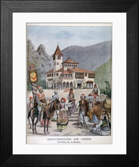 Framed Print : The Bosnian pavilion at the Universal Exhibition of 1900, Paris, 1900 Framed Print : The Bosnian pavilion at the Universal Exhibition of 1900, Paris, 1900