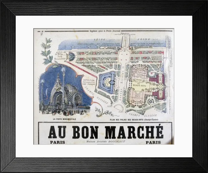 Framed Print : Plan of the Porte Monumentale and Palais des Beaux-Arts, 1900 Framed Print : Plan of the Porte Monumentale and Palais des Beaux-Arts, 1900