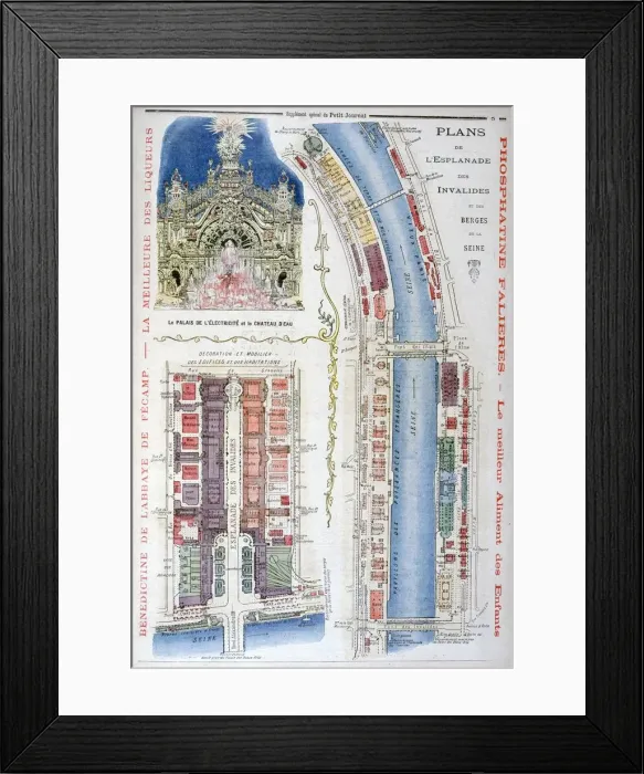 Framed Print : Plan for the Esplanade des Invalides, Universal Exhibition of 1900, Paris, 1900 Framed Print : Plan for the Esplanade des Invalides, Universal Exhibition of 1900, Paris, 1900