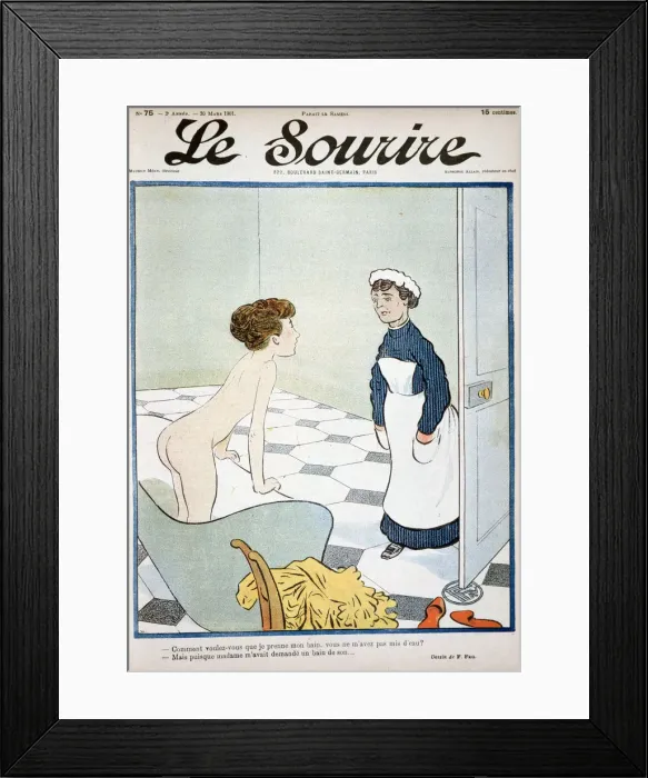 Framed Print : Front cover of Le Sourire magazine, 30th March 1901. Artist: Fernand Fau Framed Print : Front cover of Le Sourire magazine, 30th March 1901. Artist: Fernand Fau